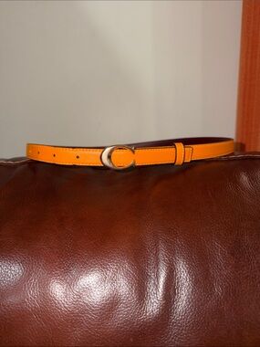 ‼️Coach Orange Thin Leather Belt Size Small